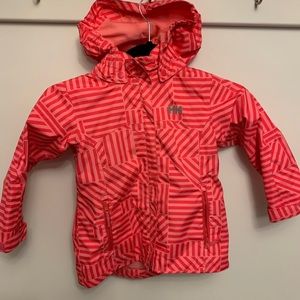 SUPER CUTE! Helly Hansen jacket wind breaker Rain girls size 3t (98) pink hood